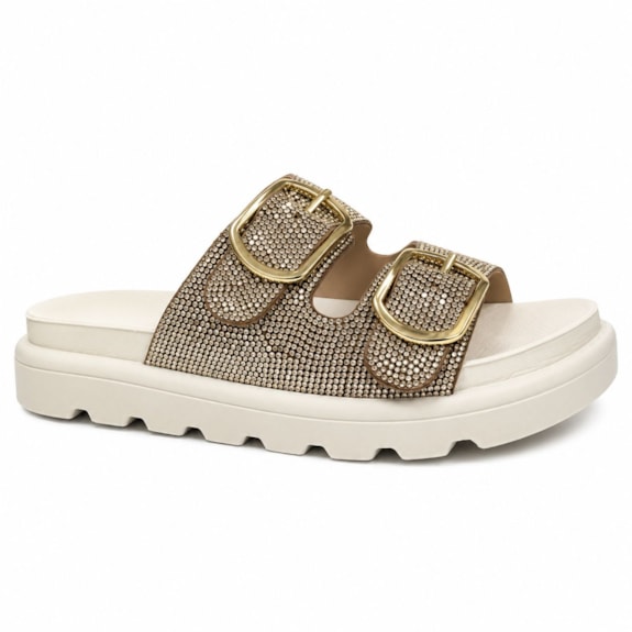 Tamanco Feminino Vizzano Flat Birken Brilho 6510.135