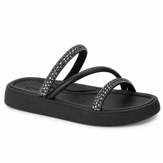 Tamanco Papete Feminino Moleca com Strass 5469.321