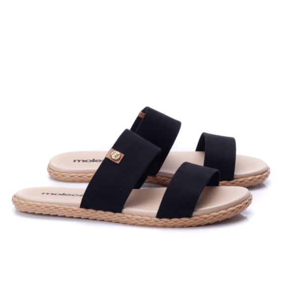 Tamanco Rasteiro Moleca Feminino - PRETO