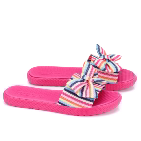 Tamanco Slide Moleca Feminino Colorido - MULTI COLOR/PINK