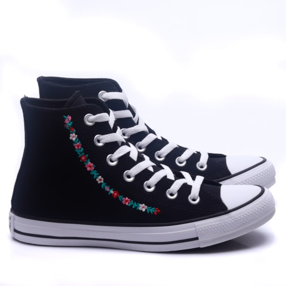 Tênis All Star Converse Cano Alto Feminino Flores CT 25610002