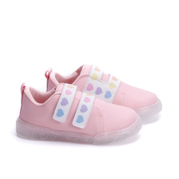 Tênis Baby Infantil Pampili Feminino - ROSA GLACE