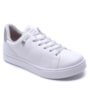 Tênis Casual Feminino Via Marte com Glitter 016-002 Branco Prata