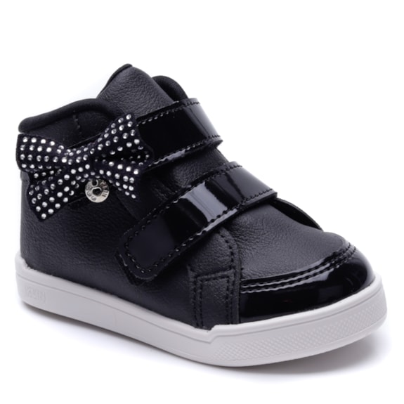 Tênis Feminino Baby SKY Cano Alto com Velcro e Laço da Klin 358.003