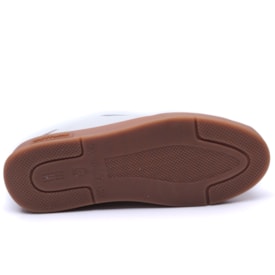 Tênis Feminino Casual Couro Bottero 364905 Branco Dourado