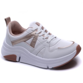 Tênis Feminino Casual Modare Jogging Colors 7401.102 Bnco Dourado