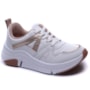 Tênis Feminino Casual Modare Jogging Colors 7401.102 Bnco Dourado