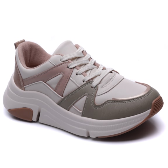 Tênis Feminino Casual Modare Jogging Colors 7401.102 Bnco Off Verde