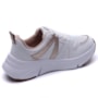 Tênis Feminino Casual Modare Jogging Colors 7401.102 Branco Dourado