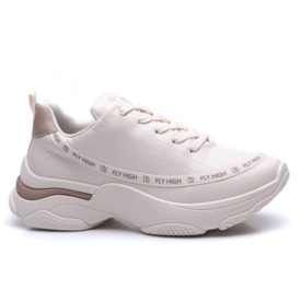 Tênis Feminino Casual Ramarim Jogging 25-74201 Coconut Mocca