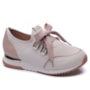 Tênis Feminino Modare Casual Ultraconforto Laço 7405.101 Branco Off Bege