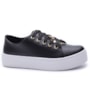 Tênis Feminino Moleca Casual Napa com Pingente 56558.544 Preto