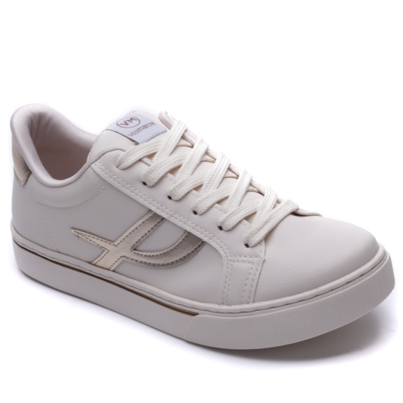 Tênis feminino Napa Via Marte 016-012 NP Marfim Gold