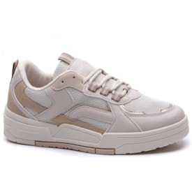 Tênis Feminino Ramarim Casual Street 25-89235 Natural Palha