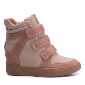 Tênis Feminino Ramarim Sneakers Velcro 25-91202 Cacau Mocca