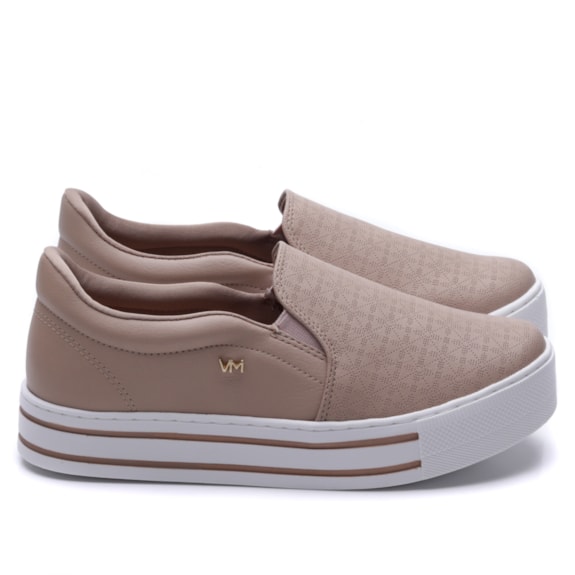 Slip On Tenis Via Marte Flatform Rosa Tênis Slip Via Marte