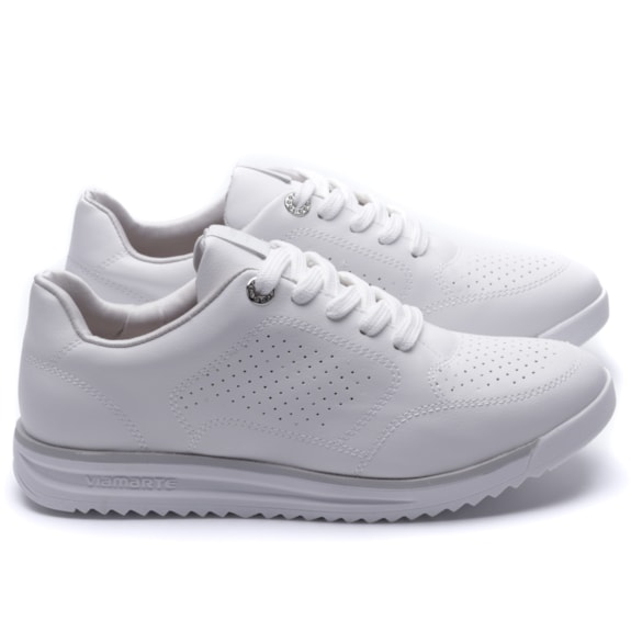 Tênis Feminino Via Marte Jogging Casual 226-002 Branco