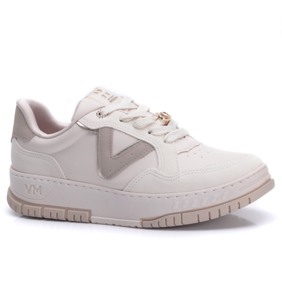 Tênis Feminino Via Marte Street Casual Napa 219-006 Marfim Gold