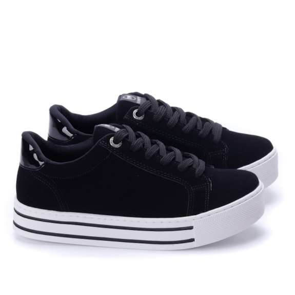 Tênis Feminino Via Marte Street - PRETO/PRETO