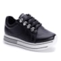 Tênis Flatform Jogging Tratorado Ramarim Feminino - PRETO/PRETO