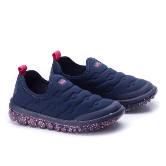 Tênis Infantil Bibi Feminino Roller 2.0 - NAVAL/PINK