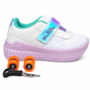 Tênis Infantil Feminino Kidy Veloz com rodinhas e Led LED 473-1001