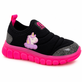 Tênis Infantil Feminino Novo Pé Unicórnio LED 99001050 F