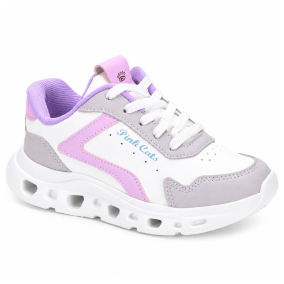 Tênis Infantil Feminino Pink Cats Jogging V 6871