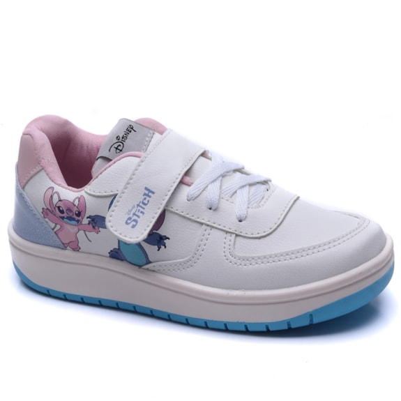 Tênis Infantil Feminino Stitch Casual com Velcro DST01DY Andaraki