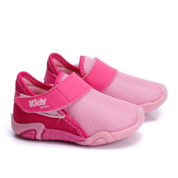 Tênis Infantil Kidy Bebê Feminino - ROSA/PINK