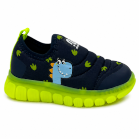 Tênis Infantil Masculino Novo Pé Dinossauro Led 99001050