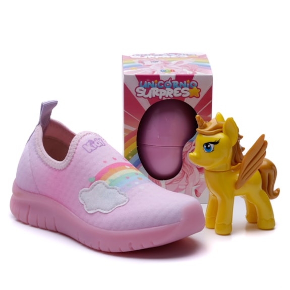 Tênis Infantil Feminino Sapatilhas De Unicórnio Kit Tênis Iate