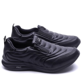 Tênis Jogging C/Zipper Feminino Kolosh K 7032 Preto