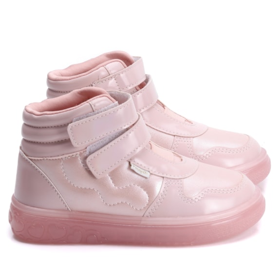 Tênis Led Sneaker Infantil Cano Alto Feminino Pampili 483010