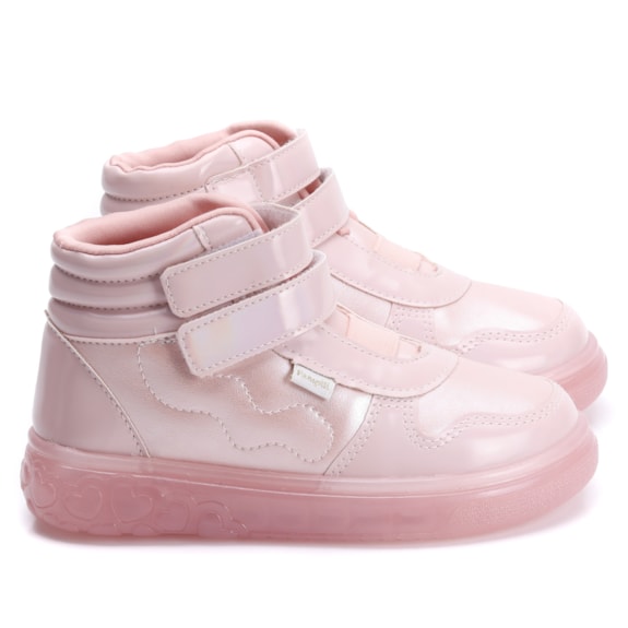 Tênis Led Sneaker Infantil Cano Alto Feminino Pampili 483010