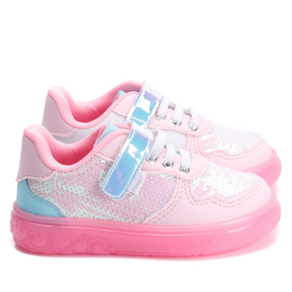 Tênis Led Sneaker Infantil Feminino Pampili Andaraki