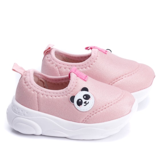 Tênis Molekinha Slip On Infatil Panda Baby - ROSA
