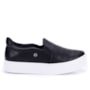 Tênis Slip On Feminino Via Marte  - PRETO/PRETO