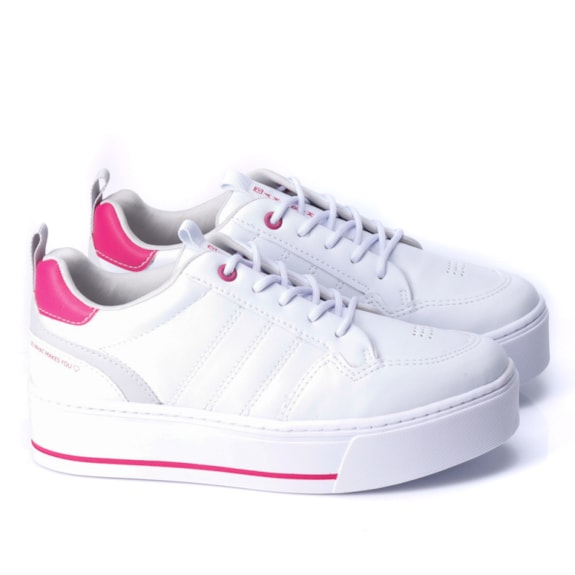 Tênis Street Ramarim Feminino - BRANCO/FUSCIA