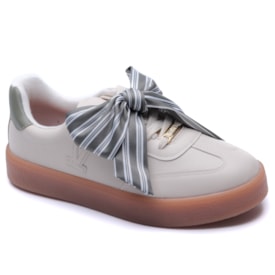 Tênis Vizzano Casual Cadarço de Laço 1444.105 Branco Off Verde